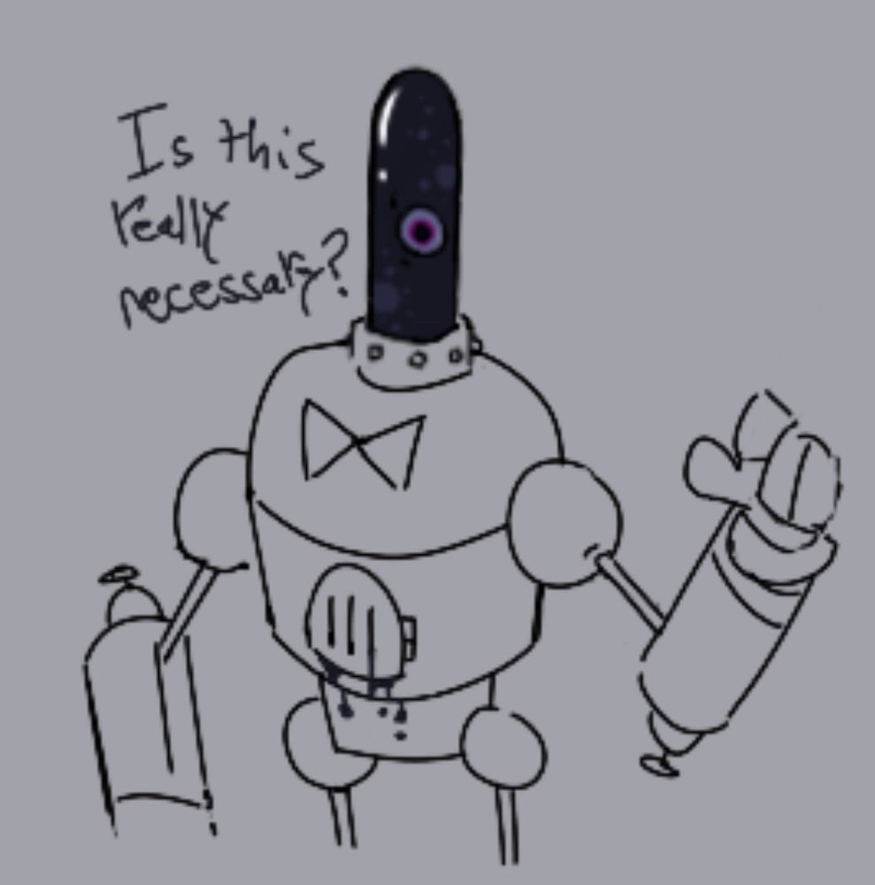 Bob the black pudding, trapped within a robot butler