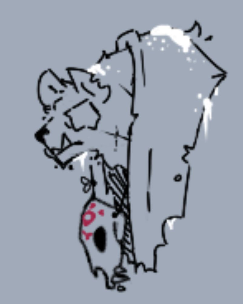 a snowy gnoll clan leader