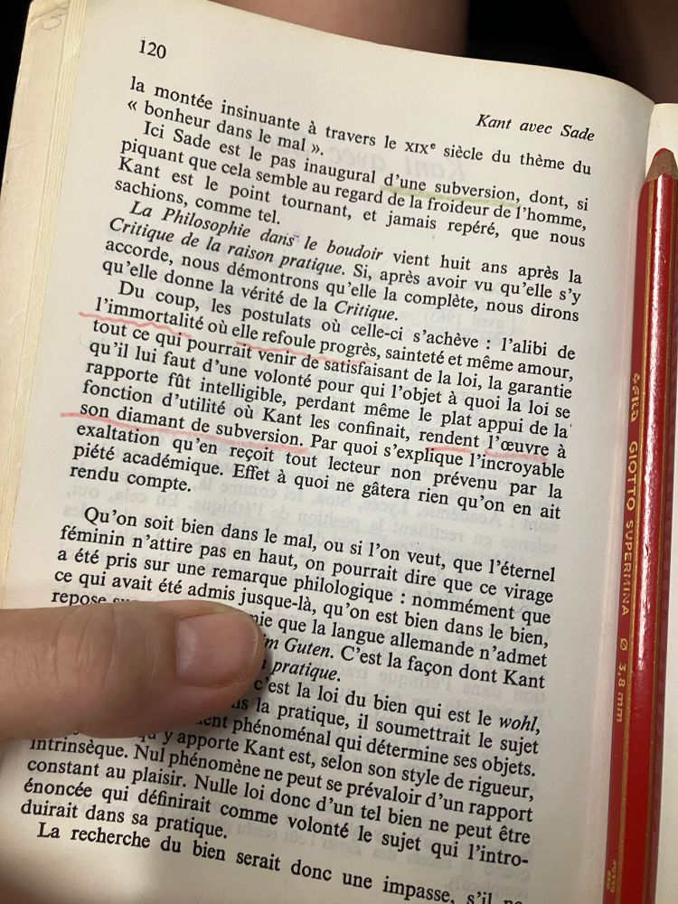 Kant avec Sade 
1963 
Jacques Lacan 