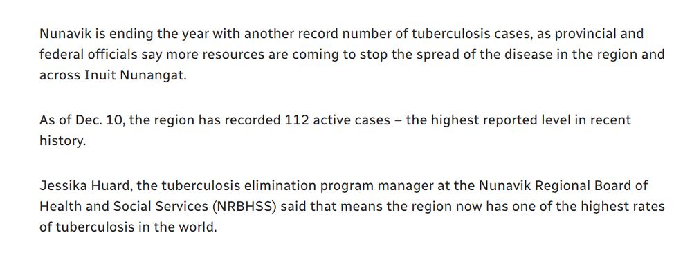 Screenshot of the first three sentences of the linked article