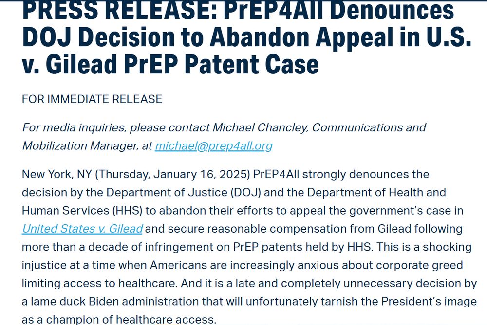 Screenshot of first paragraph of linked press release