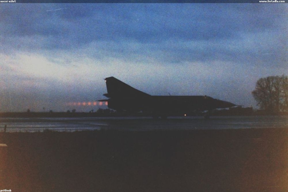 Czech Air Force MiG-23ML, sunset afterburner.