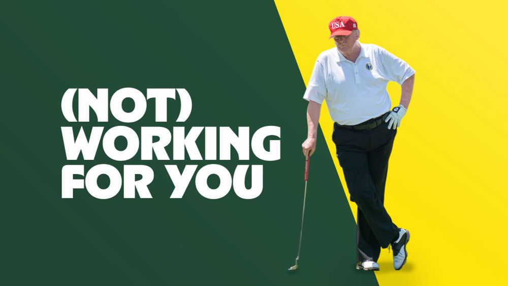 Today we launched a website to track how much orange assface plays golf. We’re guessing this thing is gonna get a workout! Bookmark it. Enjoy! More: TrumpGolfTrack.com