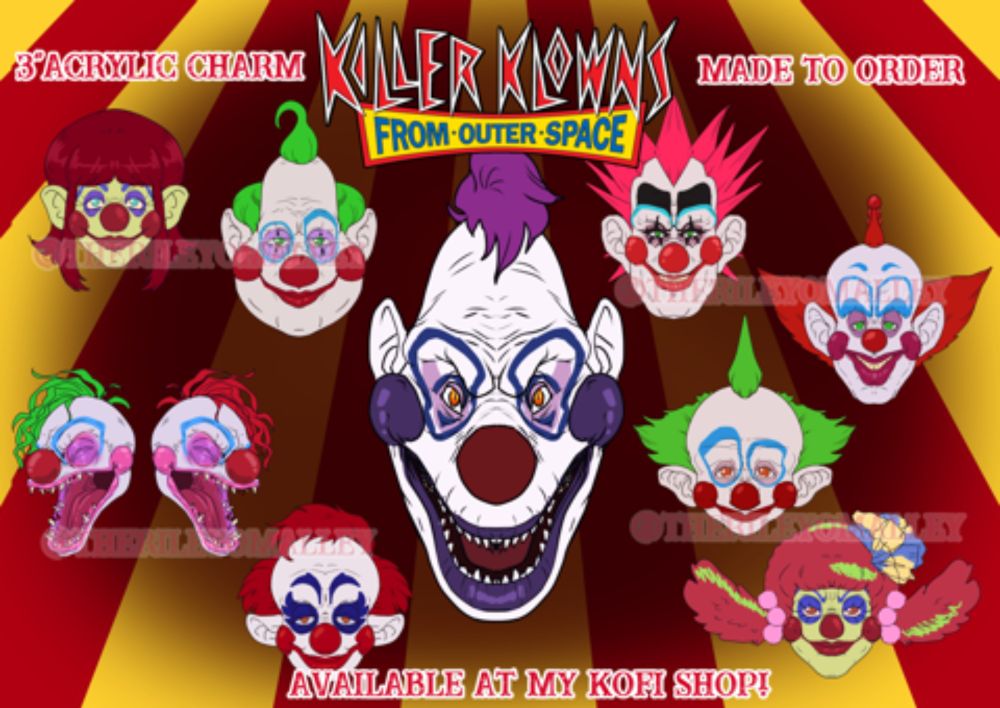 KILLER KLOWNS FROM OUTER SPACE CHARMS - RileyOMalley's Ko-fi Shop