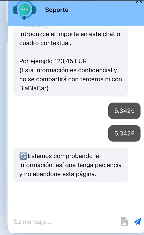 Mensaje respuesta: Estamos comprobando la información, así que tenga paciencia y no abandone esta página. 