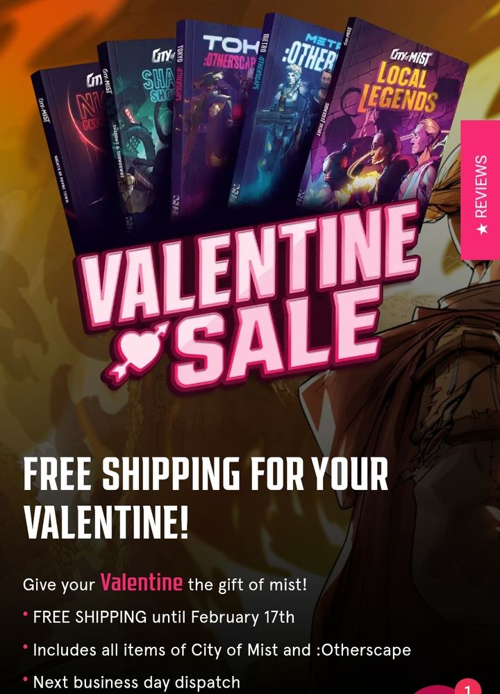 City of Mist advert saying Valentine's sale thru the 17th. Free shipping. 