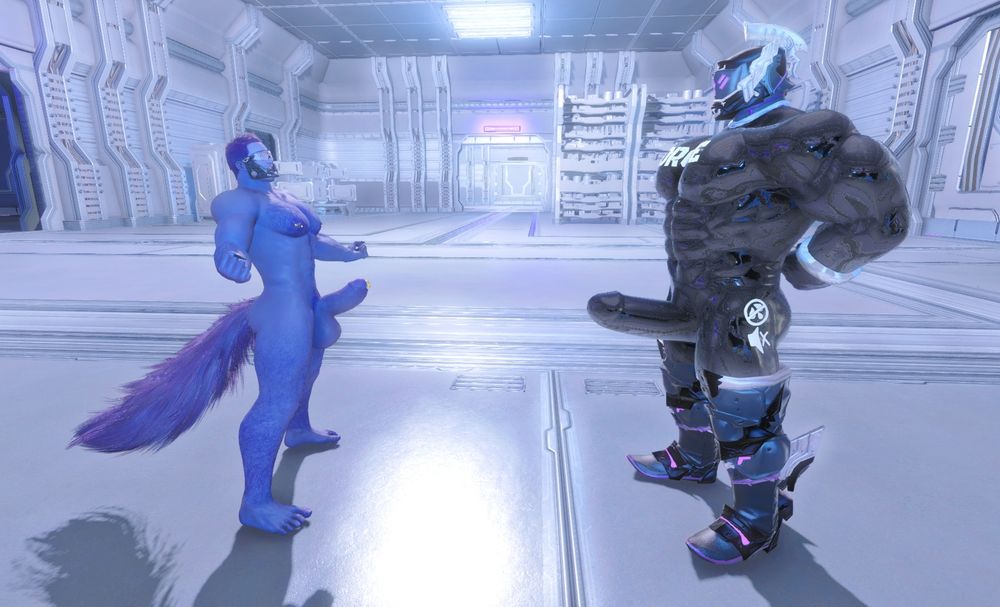 Hypno-Droned Niko somehow manages to find something imteresting while doing a job for his master. He finds an in-testing drone made by a Solution 9 company that cloned Luther and made him a sex drone. Niko is excited and aroused by his new find.