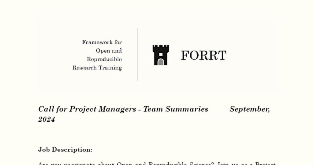 Call for Project Managers for Team-Summaries September 2024