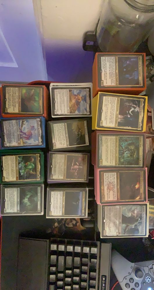 some of the commander decks i have made for Magic