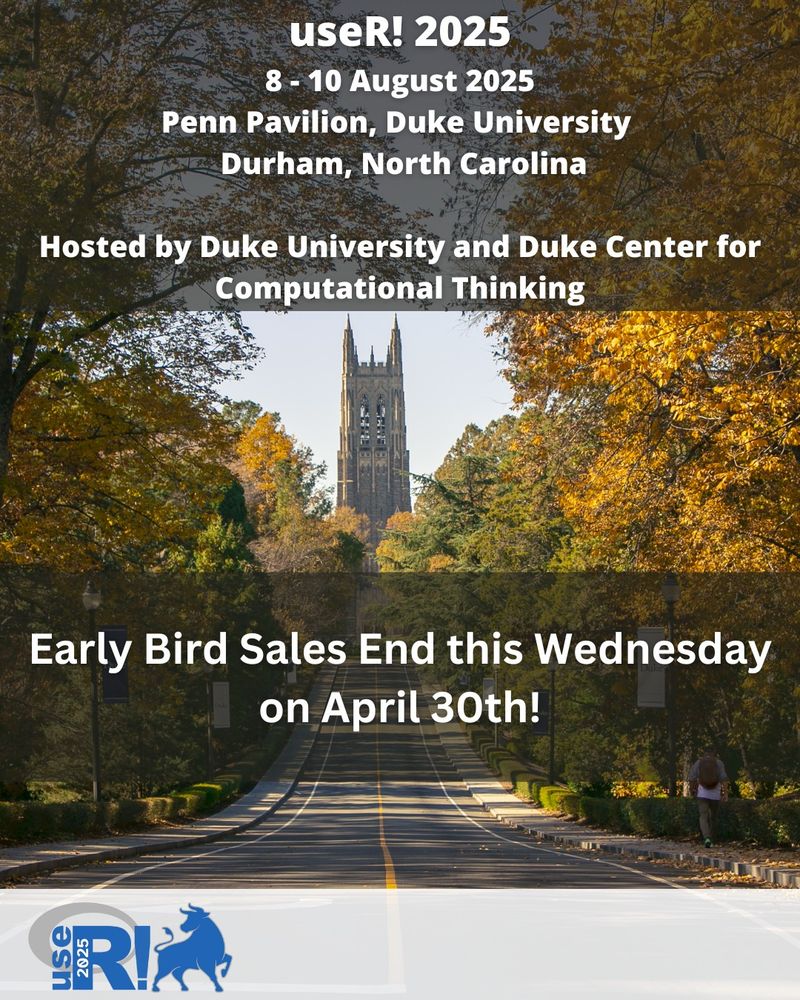 useR! Early Bird sales end this Wednesday on April 30th!