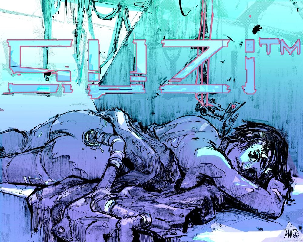 the cover of SUZI, with art by robbi burns. a woman lying down with metal pipes extending from her body, and a dismissive/sad look at the viewer. her pose is a reference to the Sleeping Hermaphroditus