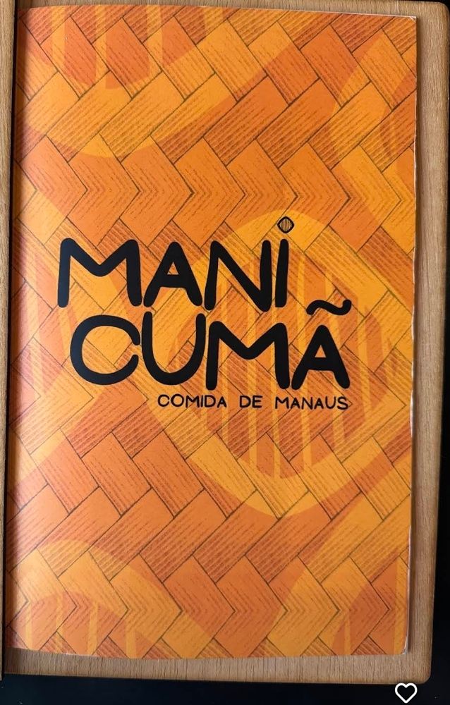 Frente de um cardápio feito em palha de um restaurante típico com comida de Manaus esta localizado em Botafogo-rio-de-janeiro-rj-brasil 