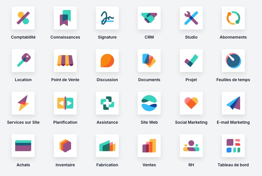 Liste des modules Odoo