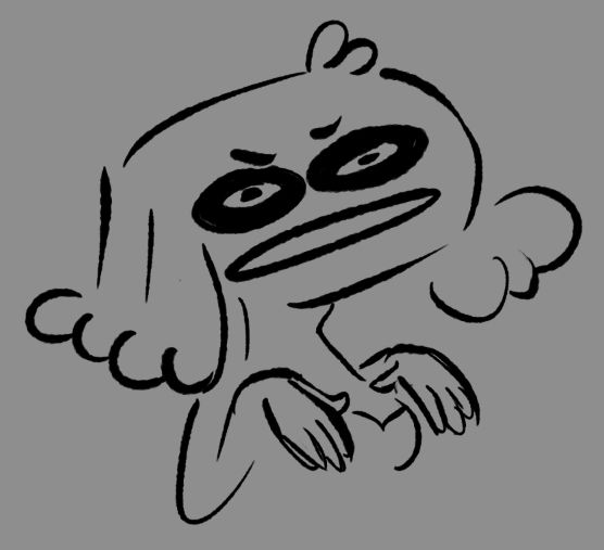 A silly scribble of myself with a confused expression