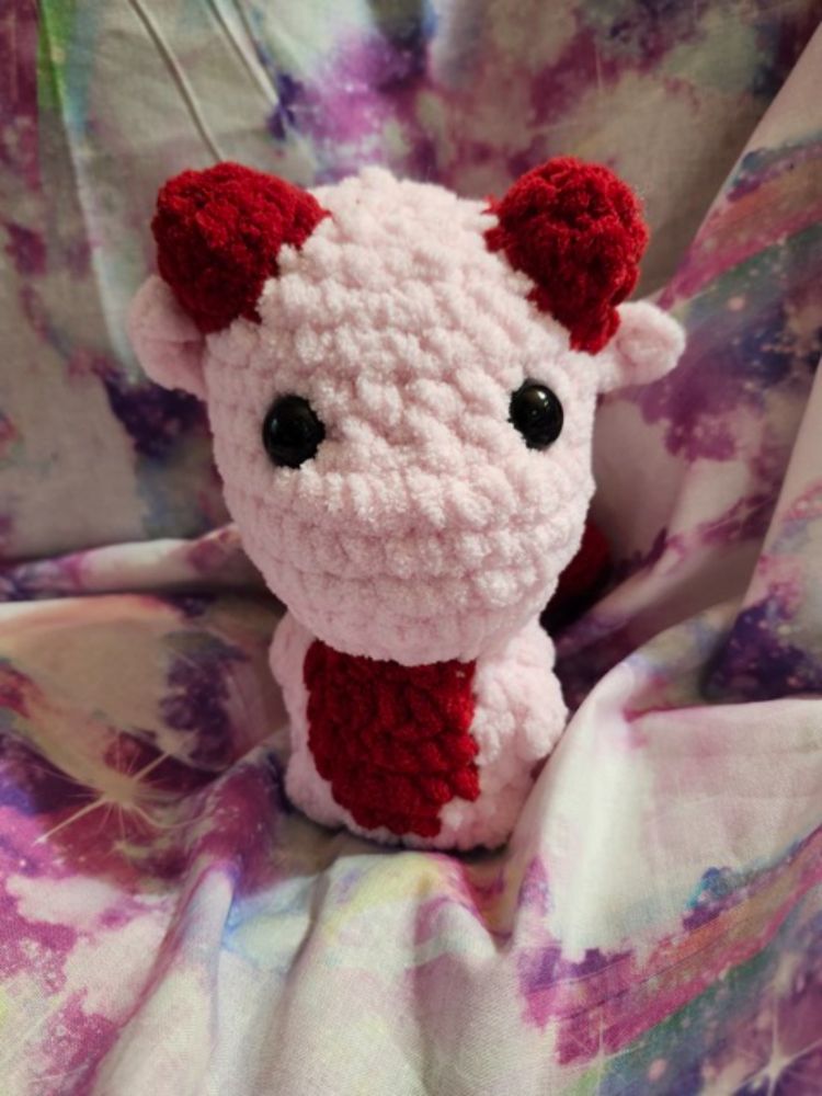 Pink and Red Love Dragon Amigurumi - DreamfyreStudios LLC's Ko-fi Shop