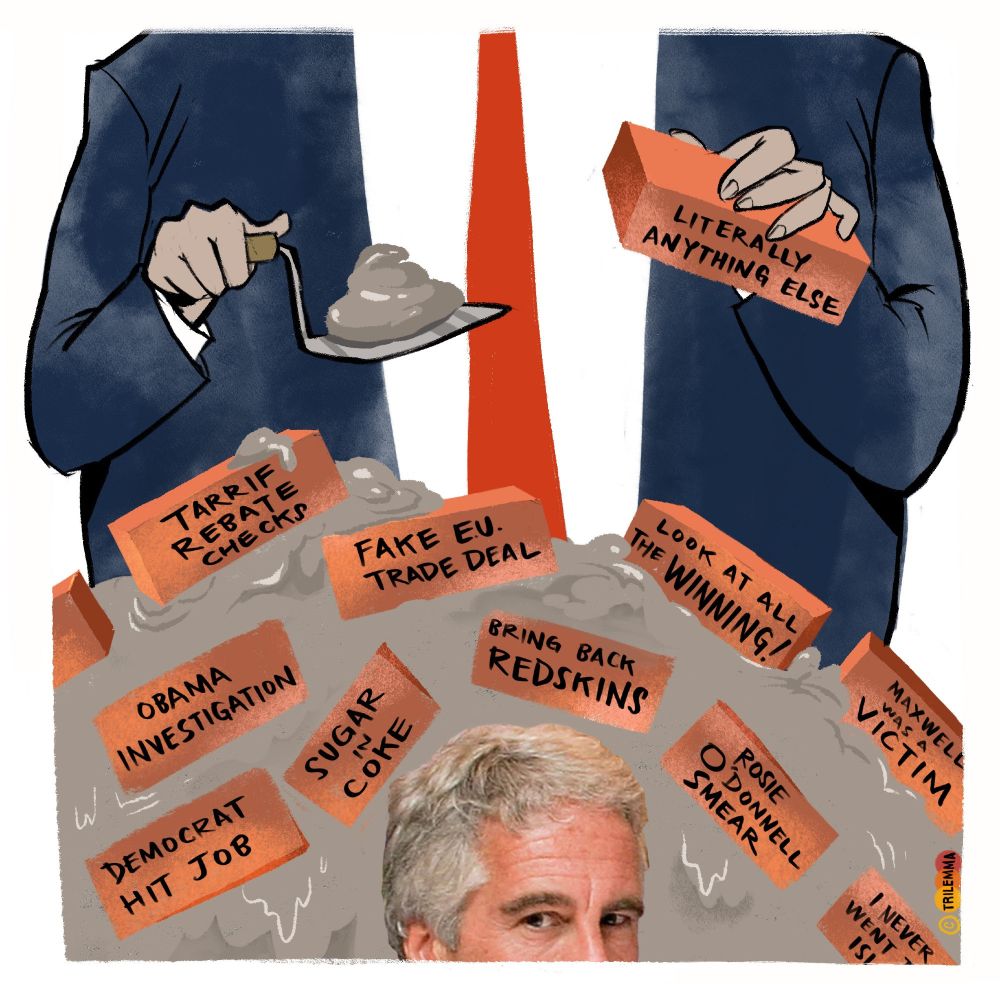 Trump bricking over the Epstein story with literally anything else 