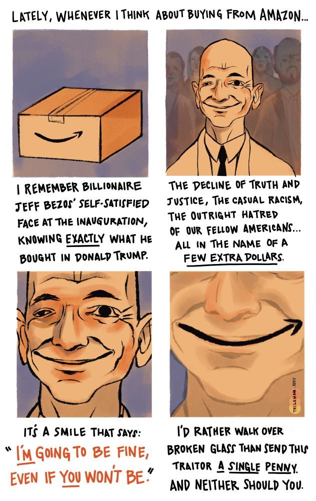 Don't give smug bezos your $.