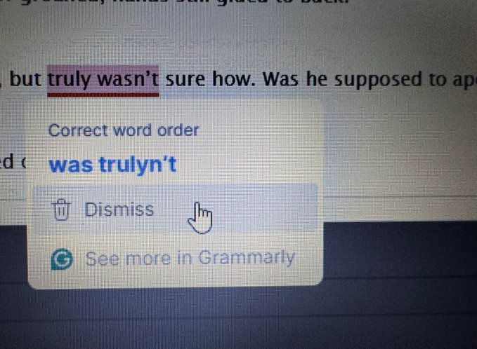 An autocorrect that wants to change 