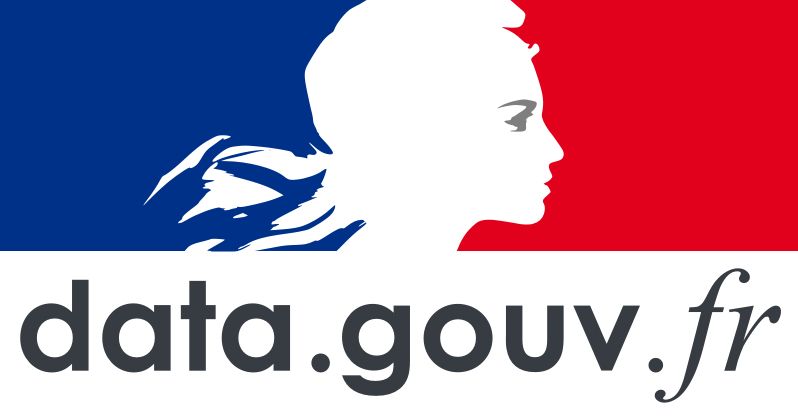 A screenshot of a french website showing the flag with a woman composing the white part of it. The web address is data.gouv.fr. (Apologies for doing the metadata in english, my internet vocab in french is bad. What IS screenshot? Off to look up)