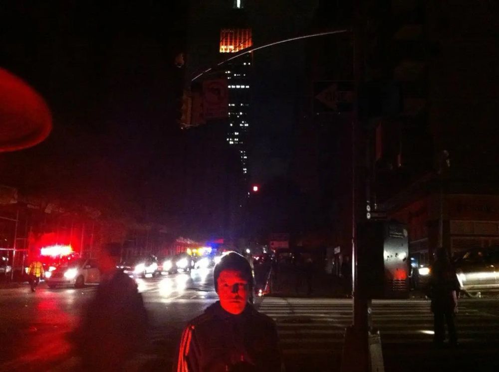 Manhattan blackout. Hurricane Sandy October 2012