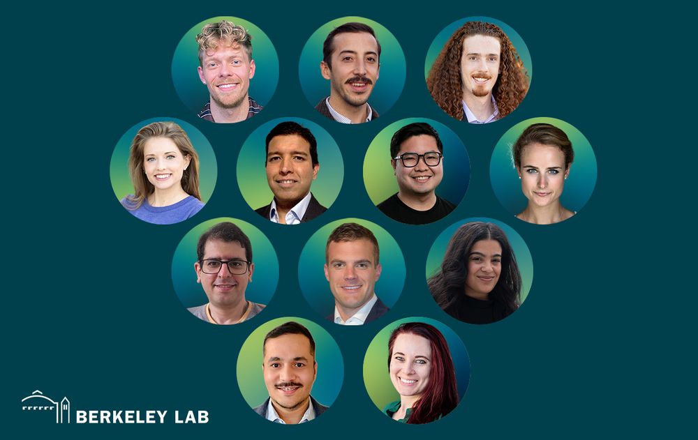 A collage of profile pictures against a dark green background with the Berkeley Lab logo on the bottom left.