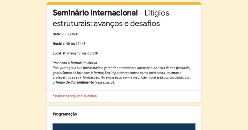 Seminário Internacional - Litígios estruturais: avanços e desafios