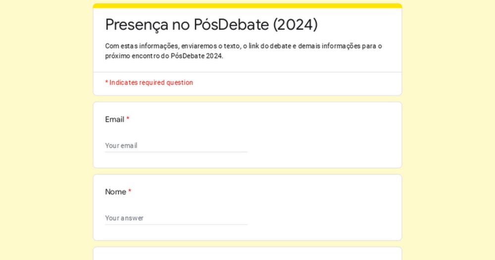 Presença no PósDebate (2024)