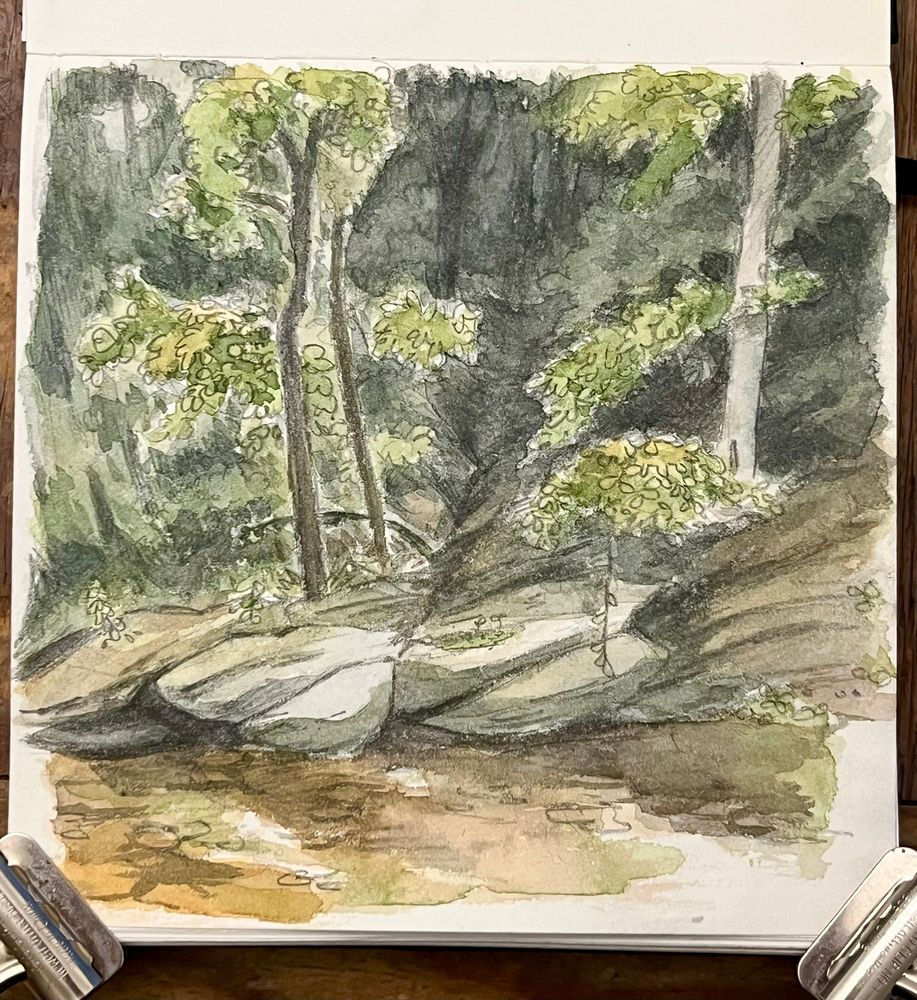 painting of trees
