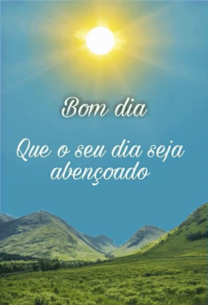 a poster that says bom dia on it