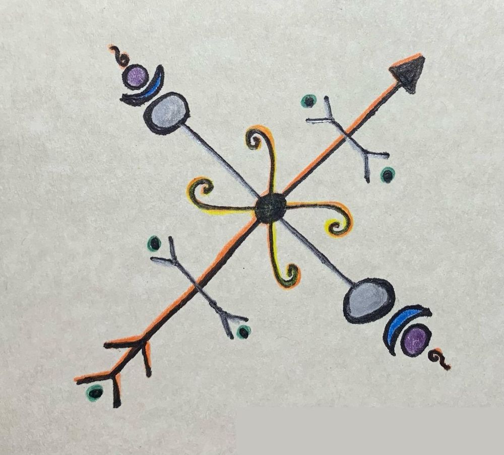 Sigil to Liberate Body, Speech, and Mind; to Heal Grief; to Soothe Sadness; and to Transform Pain into Awareness, Wisdom, and Beauty;

Strong Chiron influence here.

To access wisdom, both ancient and modern, that heals; to generate compassion for oneself and for others; to encourage reflection and contemplation as well as nuanced observance that takes in layers of context rather than seeing only surfaces and projections; to look deeply into cultural matters or into oneself in order to heal; to learn from, to process, and to release regret; to strengthen one’s faith and trust in love; to heal self-worth; to dissolve incorrect, long-standing or deeply ingrained harmful patterns, fears, and drama; to give  and receive gifts, compensations, consolations, donations, and token exchanges that reinforce connection and symbolize unions, friendships, marriages, solidarity, and community or family bonds; to break free when stuck; to open the road and light the way forward; to recognize the value of solitude; to protect against the harm of isolation; to protect against erroneous systems propagated by either well meaning teachers or manipulative scam artists; to protect against brain fog and confusion; to promote balance between activity and rest; to give excellent uplifting and supportive familiars; to patiently but surely, correct harmful social conditioning, social norms and expectation, and collective imprints.