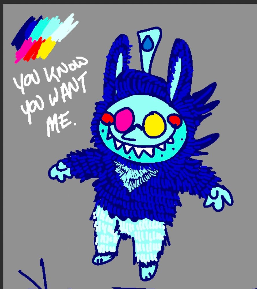 Mal as a Labubu bag charm. 

“YOU KNOW YOU WANT ME,” he jeers.