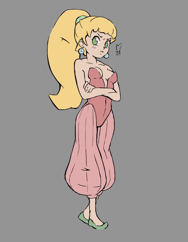 Main lady character of Secret of Mana being a grump