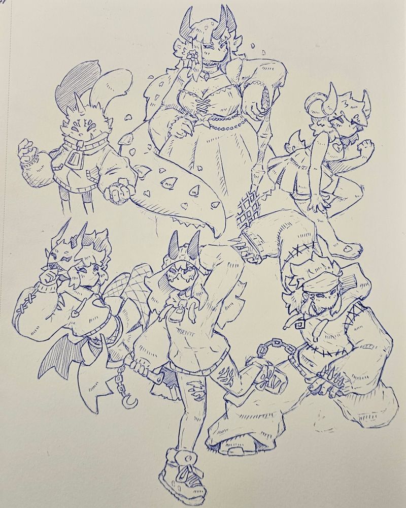 Ghost, Madi, Faith, Dusk, Tater and myself all in various poses