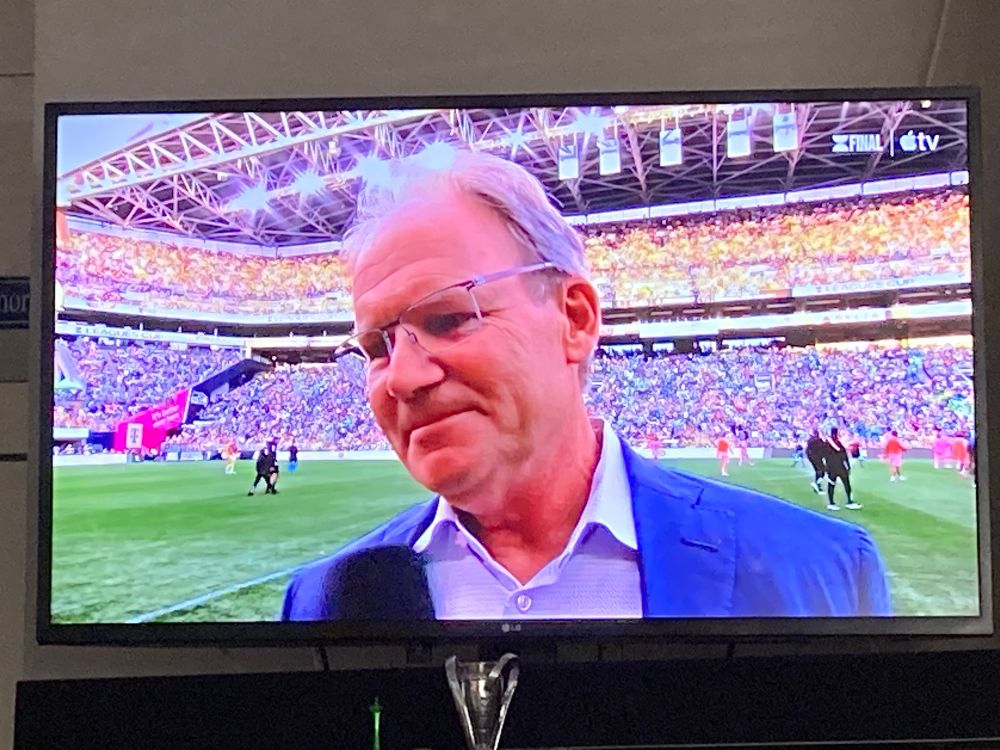 Brian Schmetzer, Head Coach of the Seattle Sounders - looking good, feeling good, confident as hell. LFG