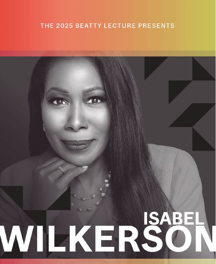 Beatty 2025 poster, which includes a black and white photo of Isabel Wilkerson