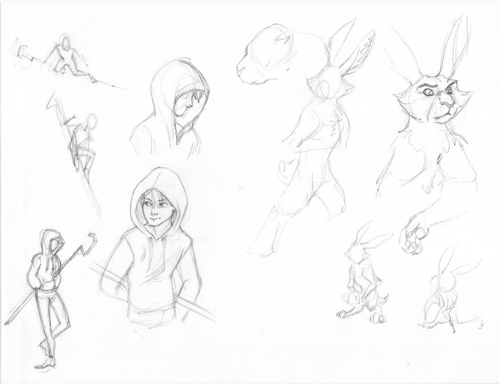 Some Rise of the Guardians fanart of Jack Frost and Bunny