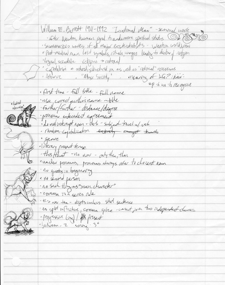 Some sketches of Tigrin on notes about William E. Barrett 