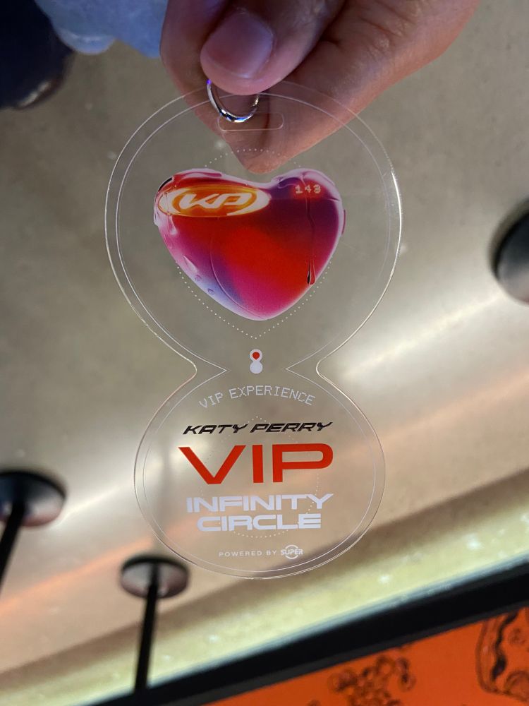 Katy Perry concert laminate