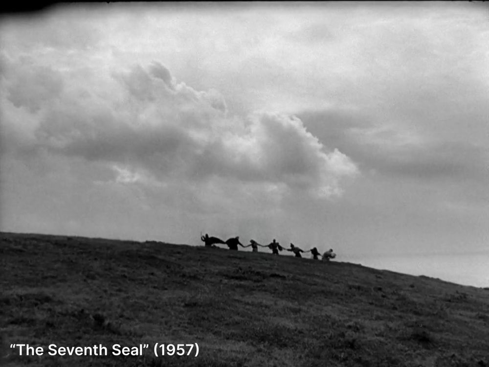 The dance of death scene from Ingmar Bergman’s The Seventh Seal (1957)