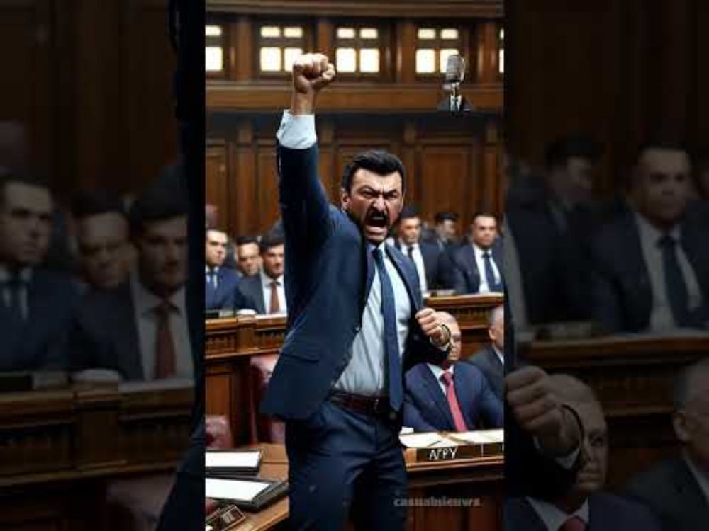 Fist fight in turkish parliament