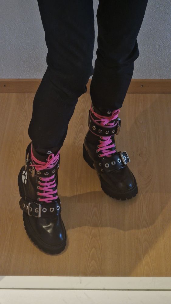 Closeup of the boots
