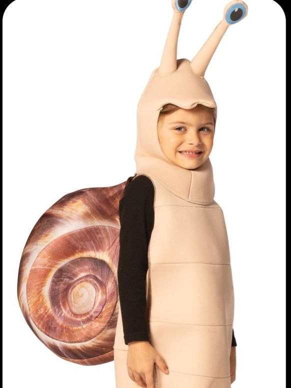 a child in a snail costume 