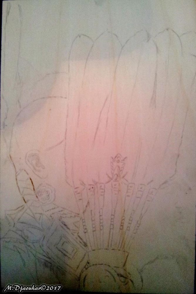 Revisit this beautiful collaboration between common plywood & #indigenous #artist #MDjaouhar. A wood #etching called 'Girl with Feather Fan'. See progress photos, media & measures for this #painting at: https://mdjaouhar.weebly.com/girl-with-feather-fan.html

beauty through tradition #notyourmascot #art
Yes, this piece is for sale, already framed!