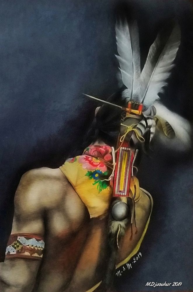 Powerful wood #etching & #painting by #indigenous #artist #MDjaouhar. Yes, a fine #art painting from He Sapa Wacipi.

Accepting inquiries as you take a closer look at this piece painted & etched on plywood. Media & measures & more about "Smoke" at: https://mdjaouhar.weebly.com/smoke.html 