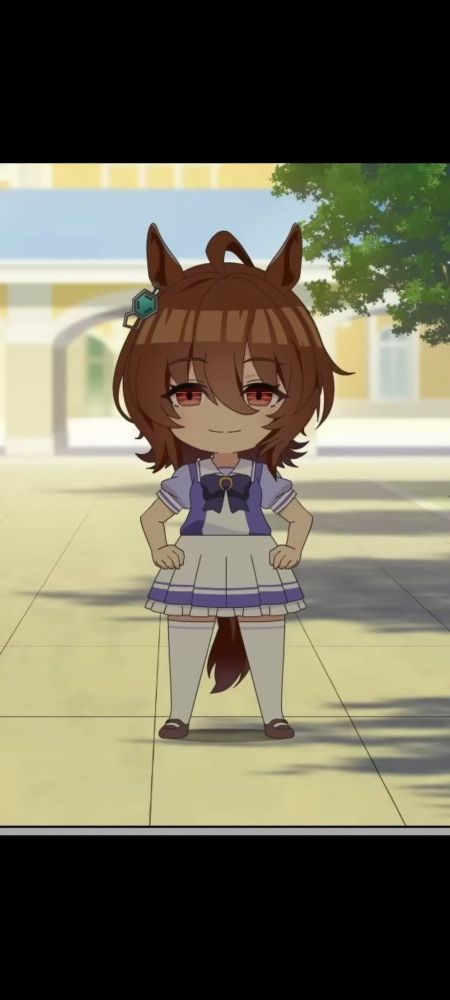 Chibi Agnes Tachyon staring at you