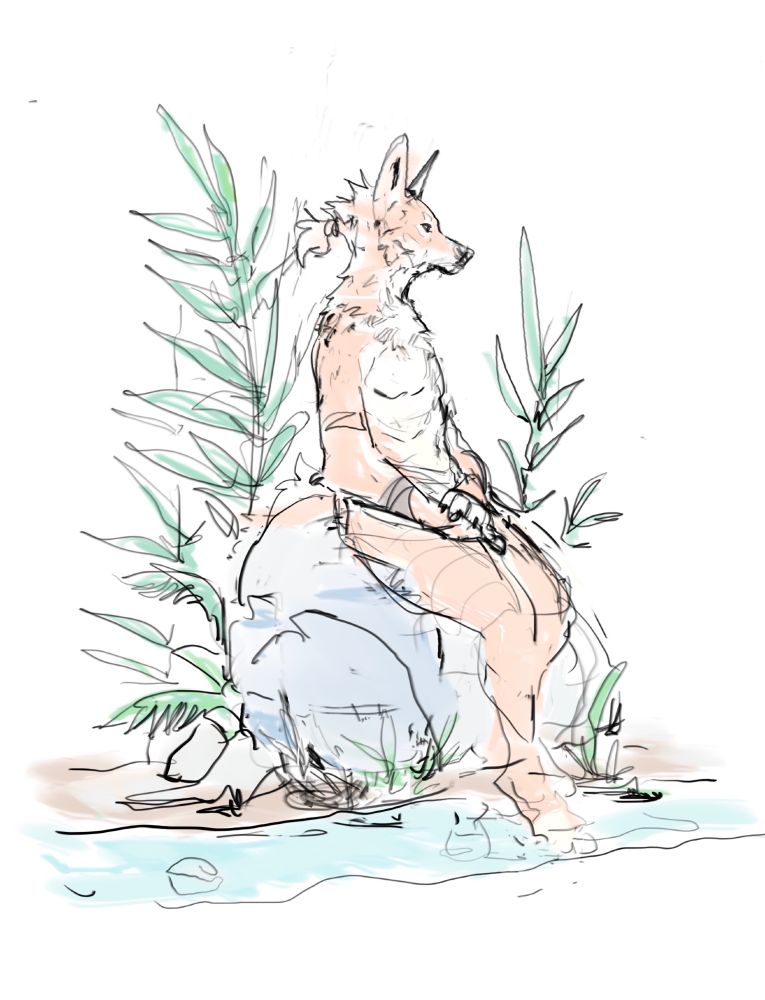 relaxing at the pond