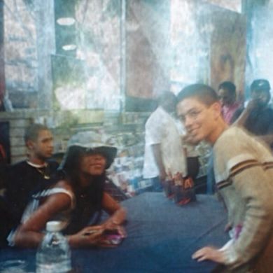 07/26/01- i stood in line for hours at the wherehouse to meet aaliyah, who was so sweet and also signed my cd and poster!