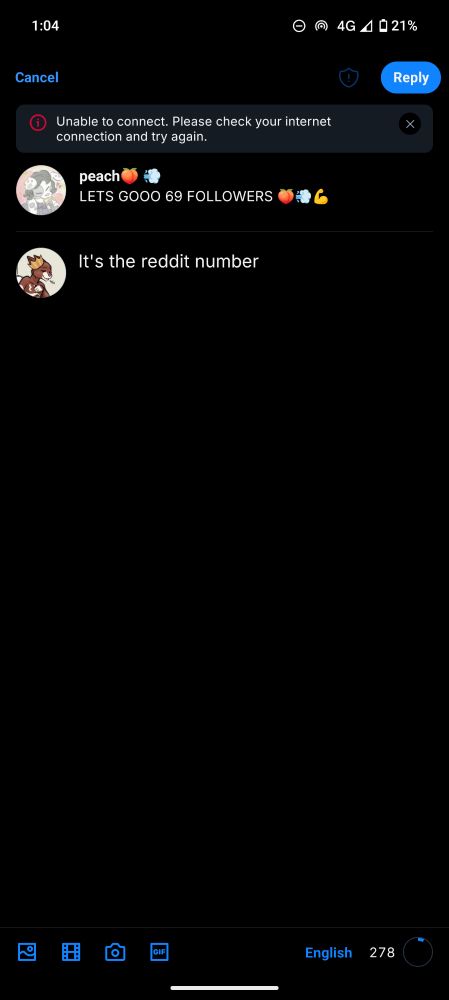 A screenshot of a bluesky reply, reading "It's the reddit number"