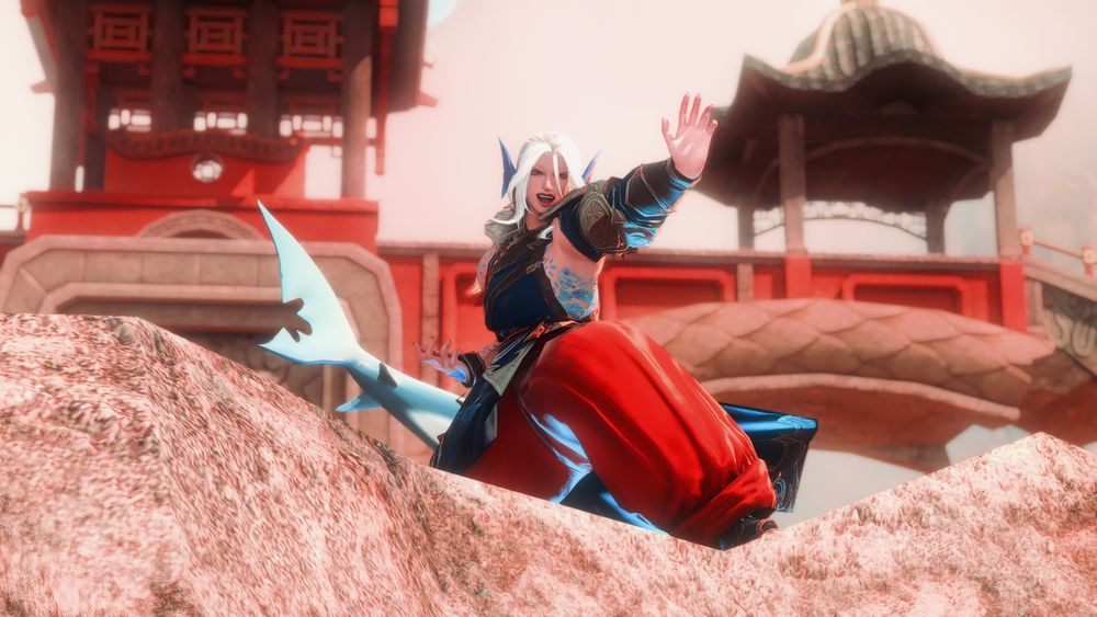 Huan Wen striking a stance