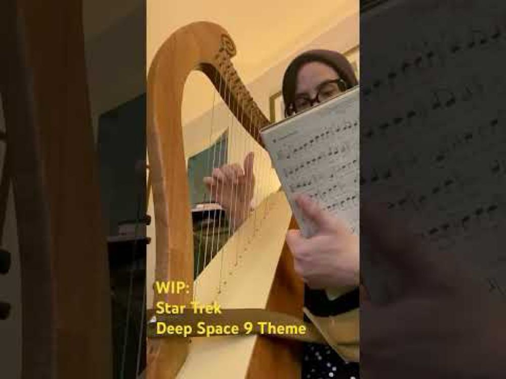 WIP: learning the #DS9 theme song on my small #harp! #startrek